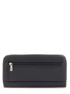 Outlet Guess lompakko Bla Talent Slg Large Zip Around Bla Black