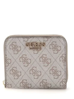 Sale Guess lompakko Dko Zamira Slg Small Zip Around Dko Dark Taupe Logo