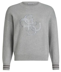 Outlet Guess neule Sylvie logo LMGY Harmaa