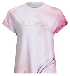 Clearance Guess t-paita Logo Kimono F0D9 Rosa