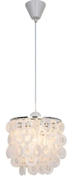 New Heat Bauble riippuvalaisin 25 cm valkoinen