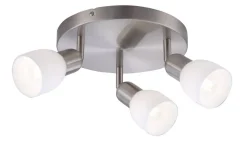 Hot Heat kattospotti Soffe 3-osainen pyöreä harjattu teräs