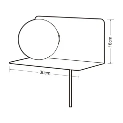 Heat seinävalaisin Moon musta