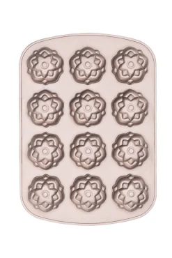 New Heirol Leivonta minikakkuvuoka 12 kuppia 33×23,5 cm ruusukulta