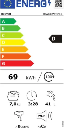 pesukone H3WS4 275TE-1-S*Hoover Clearance