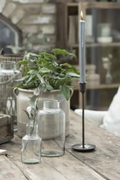 kruunukynttilä 29 cm rustiikki harmaa*IB Laursen