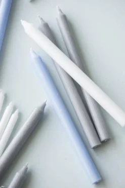 kruunukynttilä 29 cm rustiikki vaaleansininen*IB Laursen Online