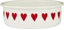 kulho sydämillä 14 cm emaloitu*IB Laursen Hot