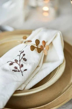 Best IB Laursen lautasliina oksa 40x40 cm luonnonvalkoinen