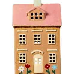 Outlet IB Laursen talolyhty Nyhavn kukat ja vaaleanpunainen katto