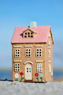 Outlet IB Laursen talolyhty Nyhavn kukat ja vaaleanpunainen katto