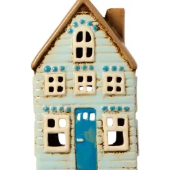 talolyhty Visby sininen ovi ja ruskea katto*IB Laursen Sale