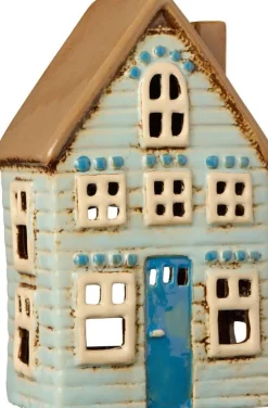 talolyhty Visby sininen ovi ja ruskea katto*IB Laursen Sale