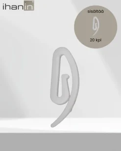 rypytysnauhakoukku valkoinen 20 kpl*Ihanin Sale