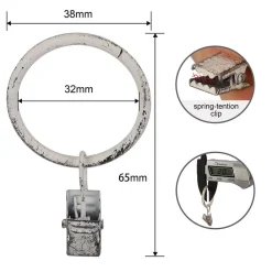Outlet Ihanin verhorenkaat nipistimellä 10 kpl valkokulta