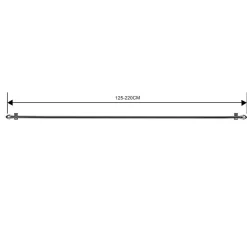 Outlet Ihanin verhotanko Cafe 125-220 cm kromi