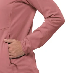 Discount Jack Wolfskin fleece Kolbenberg hooded fz W J0127 Mineral red