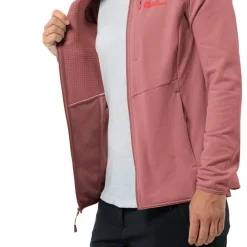 Discount Jack Wolfskin fleece Kolbenberg hooded fz W J0127 Mineral red