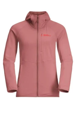 Discount Jack Wolfskin fleece Kolbenberg hooded fz W J0127 Mineral red