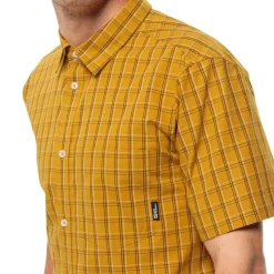 New Jack Wolfskin ruutupaita Hot Springs M 8974 Curry check