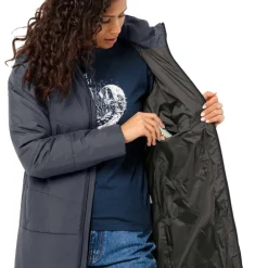 Online Jack Wolfskin takki Deutzer coat W C0413 Dark navy
