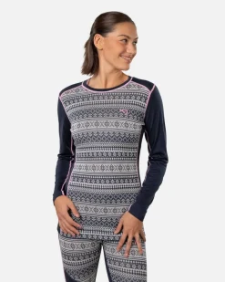 Outlet Kari Traa paita Mina woolblend ls Royal dark navy