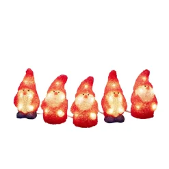 Outlet Konstsmide akryylivalosarja Joulupukit 5 kpl/setti  40 x LED