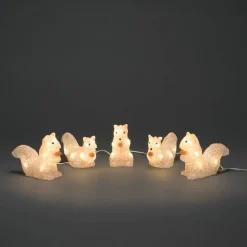 akryylivalosarja Oravat 5 kpl/setti 40 x LED*Konstsmide New