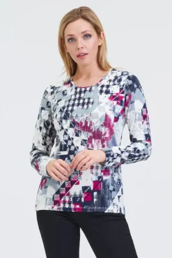 Best Lea H paita Fuschl Valkoinen / Musta / Lila