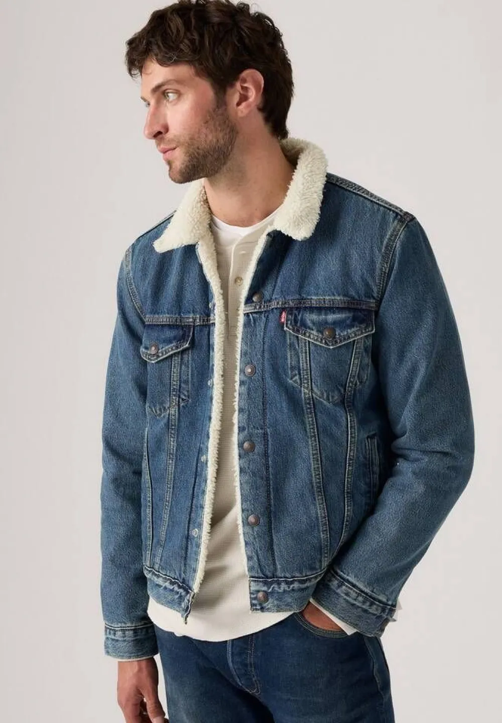 Hot Levi's farkkutakki 0292 Type 3 Sherpa Trucker 0292 In the Morning