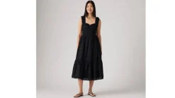 Clearance Levi's mekko Amaya Tiered Maxi Dress 0000 Musta