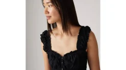 Clearance Levi's mekko Amaya Tiered Maxi Dress 0000 Musta