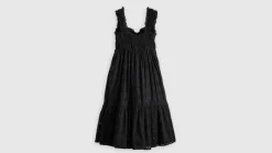 Clearance Levi's mekko Amaya Tiered Maxi Dress 0000 Musta