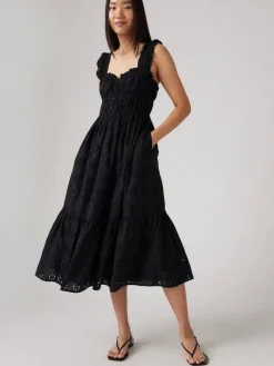 Clearance Levi's mekko Amaya Tiered Maxi Dress 0000 Musta