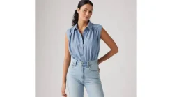 Discount Levi's pusero Gracen Comm sl blouse 0000 Vaaleansininen