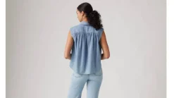 Discount Levi's pusero Gracen Comm sl blouse 0000 Vaaleansininen