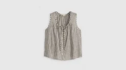 Discount Levi's toppi Luella Sl Blouse 0001 Milo Plaid Egret