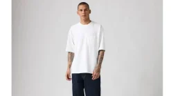 New Levi's t-paita Half Sleeve Pique Tee 0001 Bright white