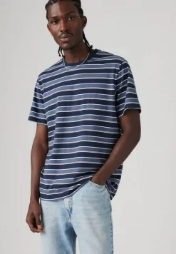 Outlet Levi's t-paita The Essential Tee 0096 Caicos Stripe Navy Blazer