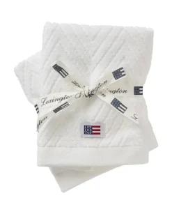 pyyhesetti 30x50 cm herringbone 2 kpl valkoinen*Lexington Outlet