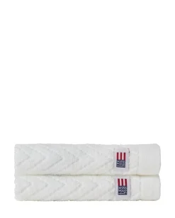 pyyhesetti 30x50 cm herringbone 2 kpl valkoinen*Lexington Outlet