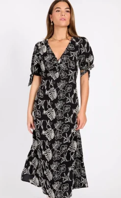 mekko Black Cotton Midaxi*Little Mistress New