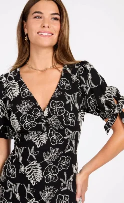 mekko Black Cotton Midaxi*Little Mistress New