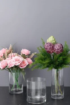 maljakko sylinteri 10x24 cm kirkas*4Living New