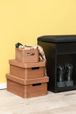 Clearance 4Living puulaatikko kannella 25x17x11 cm ruskea