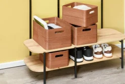 puulaatikko 26x20x13,5 cm ruskea*4Living Sale