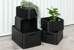 puulaatikko 29x22x15 cm musta*4Living Online