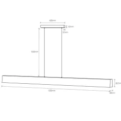 New Mantra Hanok riippuvalaisin 120 cm musta