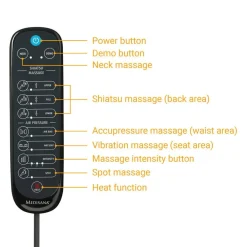 shiatsu- ja akupainantaistuin musta MCG820*Medisana Online