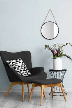 peili Taira Ø40 cm musta narulla*Mirrors and More Clearance